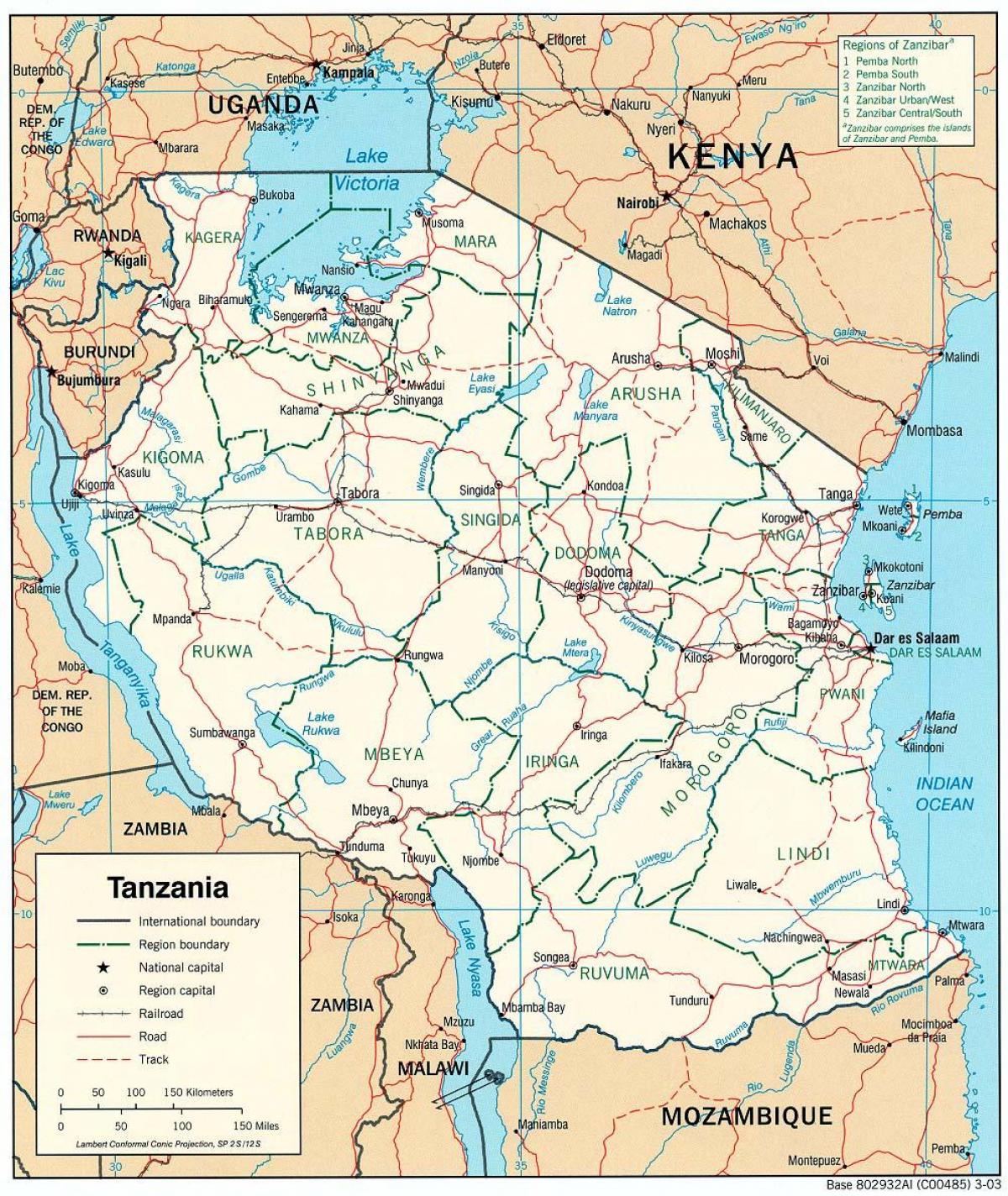noua hartă de tanzania