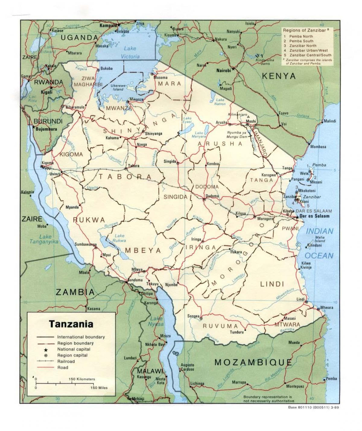 Harta de site-uri istorice în tanzania