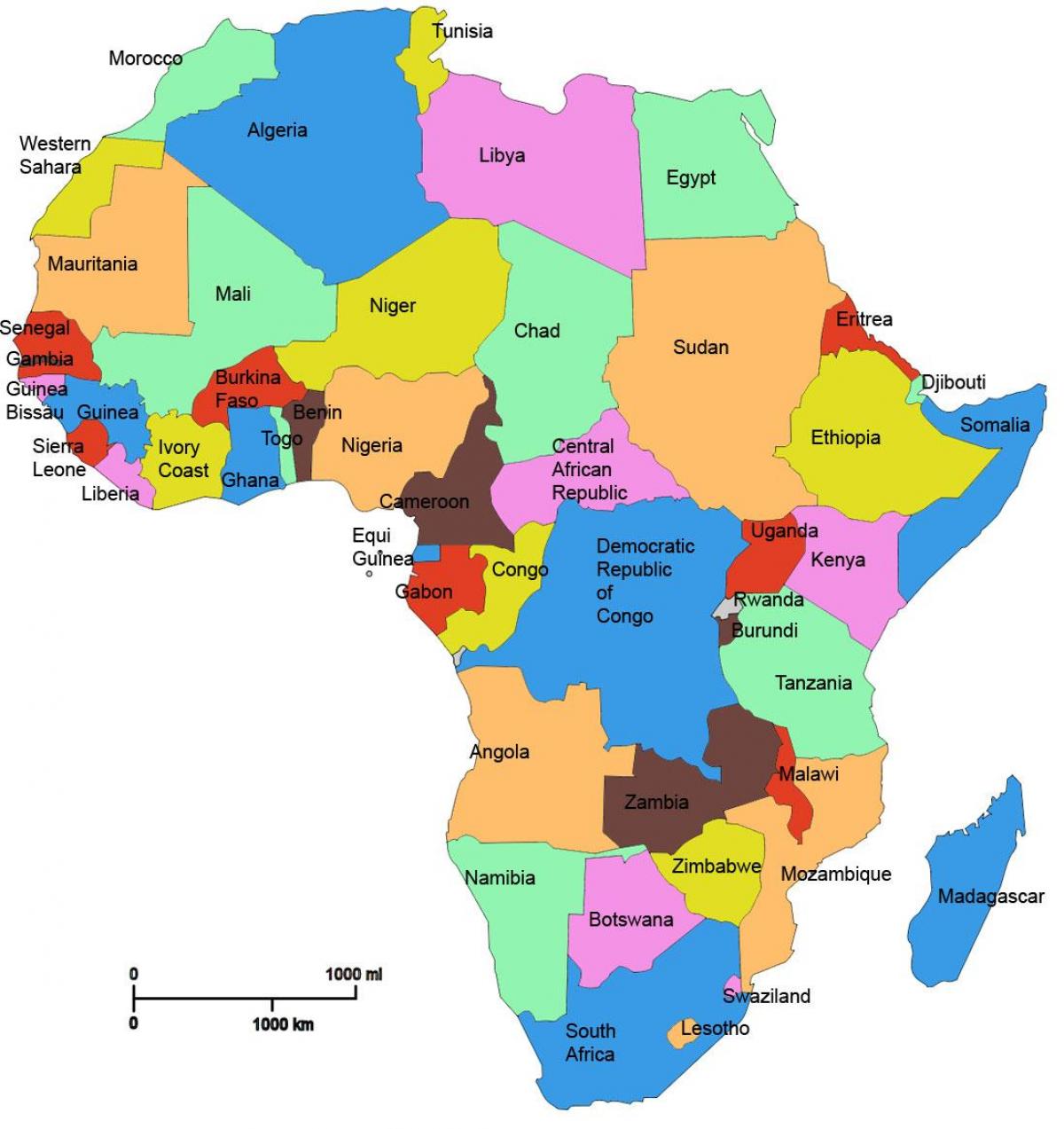 harta africii arată tanzania