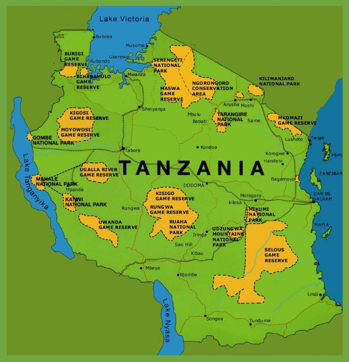 o hartă din tanzania