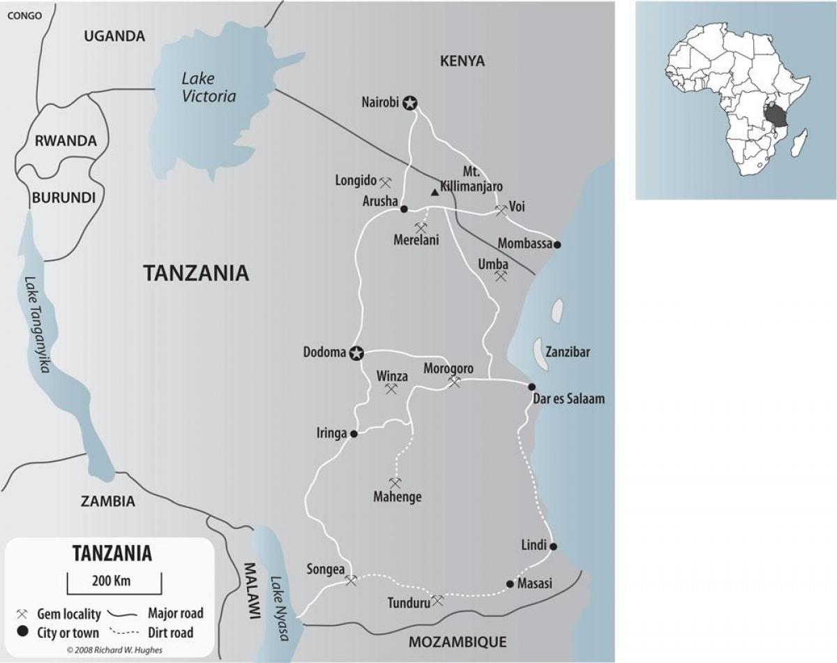 Harta tanzania minele de aur