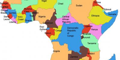 Harta africii arată tanzania