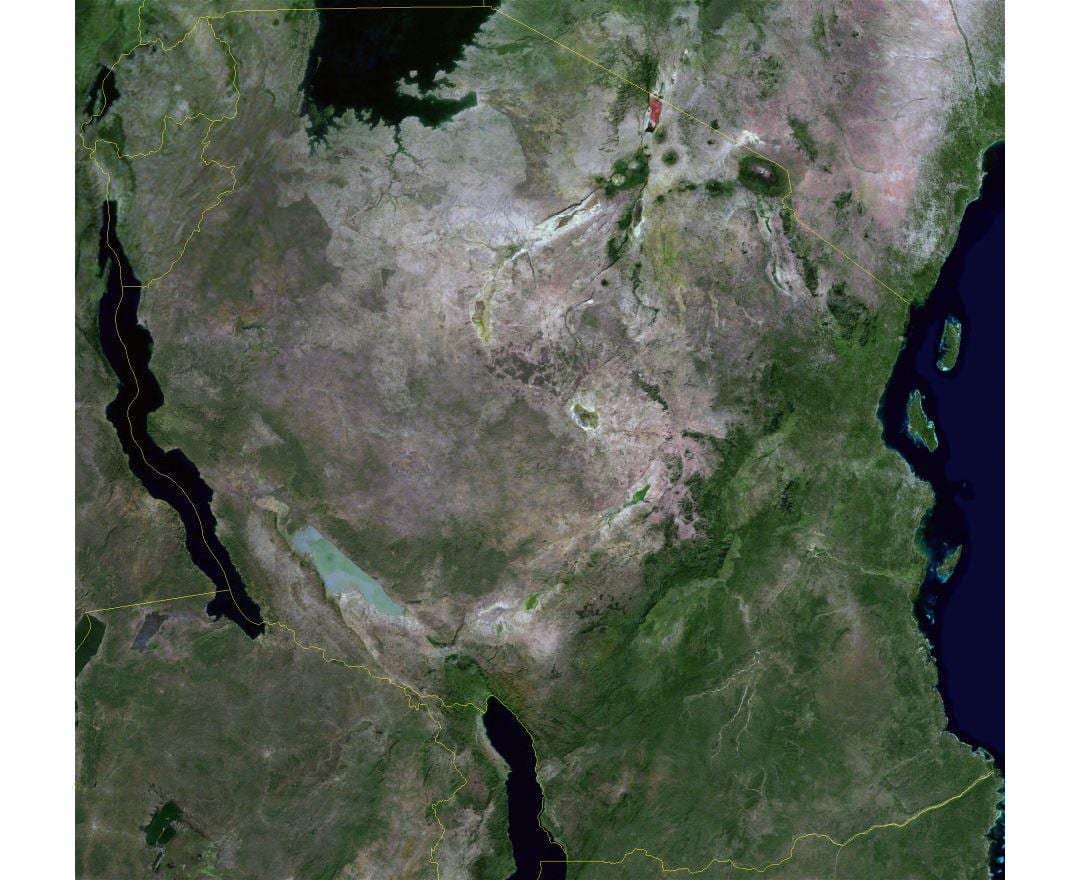 Harta satelit tanzania