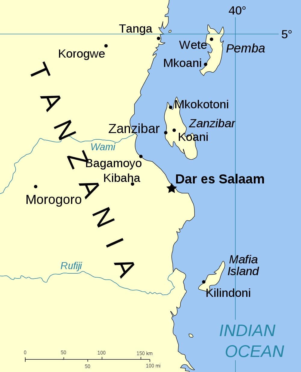 tanzania insulele hartă