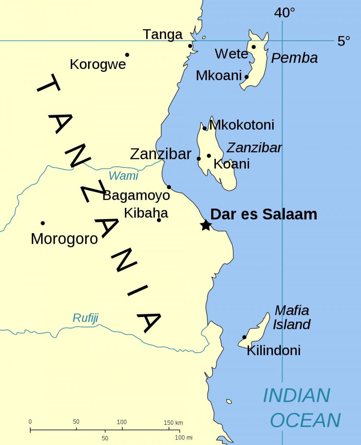 tanzania insulele hartă