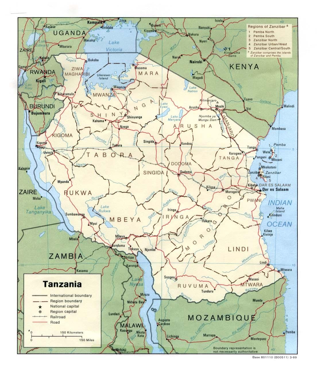 Harta de site-uri istorice în tanzania