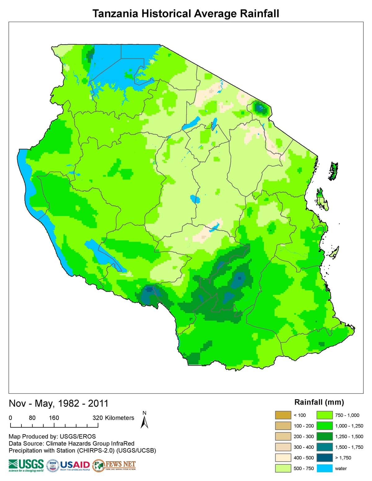 Harta tanzania climatice