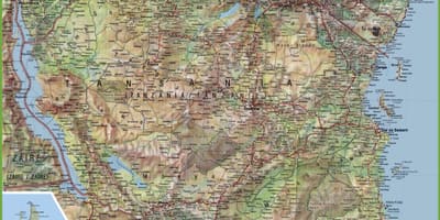 Harta detaliată tanzania