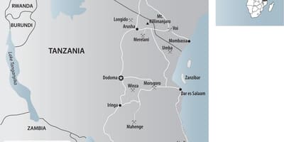 Harta tanzania minele de aur