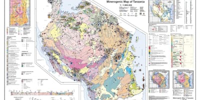 Geologie și minerale harta din tanzania