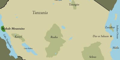 Harta tanzania munți