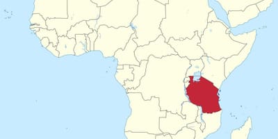 Tanzania pe harta africii