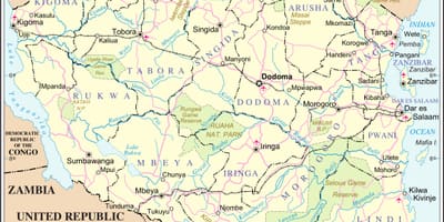 Harta tanzania râu