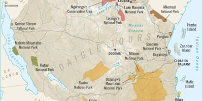 Harta tanzania rezerve de joc