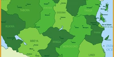 Harta de vegetație tanzania